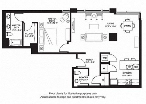 A12 South(1) floor plan at The Bravern, Bellevue, Washington